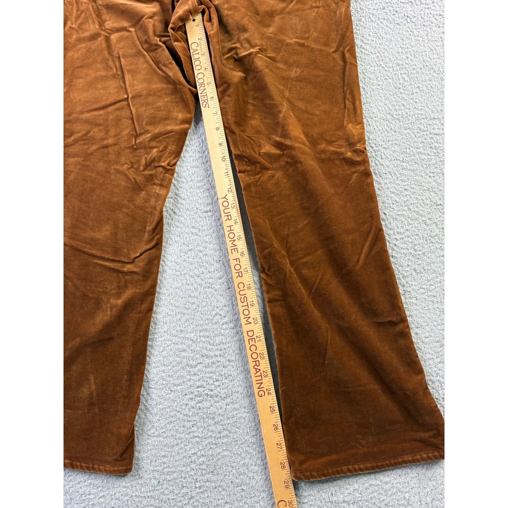 VTG Ralph Lauren Black Label Hong Kong Velour Velvet Boot Flare Pants Womens 10 - Picture 6 of 12